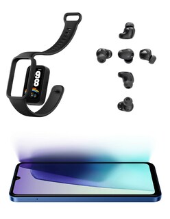 Foto 4 | Foto 4 | Xiaomi Redmi 14c 256gb Rom Xiaomi Azul + Smartband 9 Active Negra + Bunds 6 Play Negro