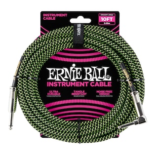 Foto 1 | Foto 1 | Cable De Instrumentos Ernie Ball Trenzado De 10 Pies, Verde Neón/negro - Venta Internacional.