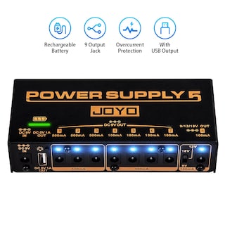 Foto 2 | Foto 2 | Fuente De Alimentación Para Pedal De Efectos De Guitarra Joyo Jp-05 4400 Mah, 8 Salidas - Venta Internacional.