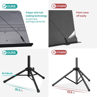 Foto 4 | Foto 4 | Soporte Portátil Para Partituras Vekkia Professional Con Bolsa - Venta Internacional.