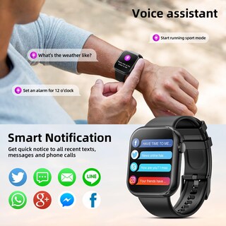 Foto 5 | Foto 5 | Reloj Inteligente Hwagol 2024 1.85 Pulgadas Rastreador de Actividad Física - Venta Internacional
