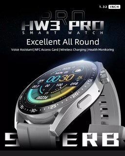 Foto 3 | Foto 3 | Smartwatch Hw3 Pro  By Ns Tech con 2 Extensibles Intercambiables en Silicón y Metálico color Plateado