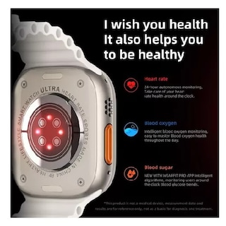 Foto 6 | Foto 6 | Reloj Smartwatch S9 Ultra 49 mm Heart Health Naranja - Venta Internacional