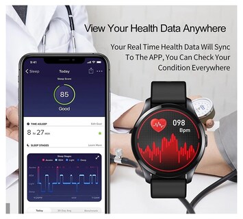 Foto 5 | Foto 5 | Reloj Inteligente Smartwatch T88 Con Termómetro 310 Mah - Negro - Venta Internacional