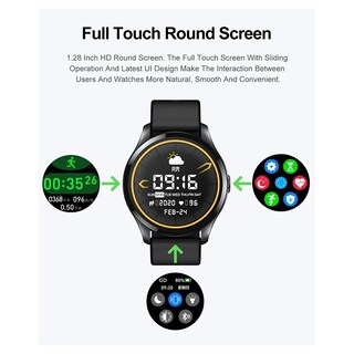 Foto 6 | Foto 6 | Reloj Inteligente Smartwatch T88 Con Termómetro 310 Mah - Negro - Venta Internacional
