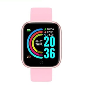 Foto 2 | Foto 2 | Pulsera Inteligente Smartwatch D20 Bluetooth 4.0 Malla Plateada Rosa - Venta Internacional