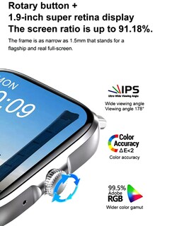 Foto 5 | Foto 5 | Smartwatch Bluetooth DT102 con Pantalla de 1,9'' con NFC y GPS - Venta Internacional