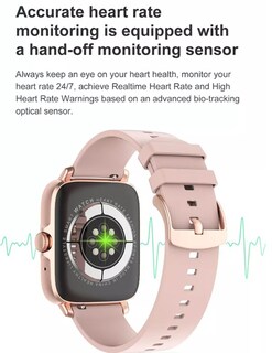 Foto 6 | Foto 6 | Reloj Smartwatch Rosa con Bluetooth-Venta Internacional