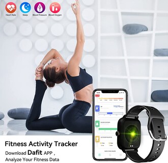 Foto 5 | Foto 5 | Smartwatch Viplive Con Pantalla Táctil De 1.7 Pulgadas, Llamadas Y Sms, Negro - Venta Internacional.