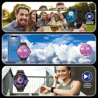 Foto 3 | Foto 3 | Smartwatch Q8 X-View Pantalla AMOLED Llamadas Medidor de Pulsaciones y Resistencia al Agua