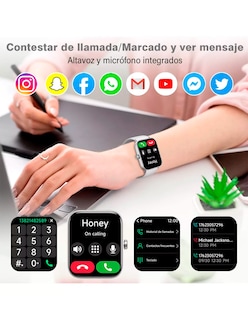 Foto 4 | Foto 4 | Reloj Inteligente Id-w19 Petukita Box Pantalla Hd Llamadas Bluetooth Compatible Con Asistente Virtual