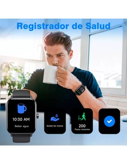 Foto 7 | Foto 7 | Reloj Inteligente Id-w19 Petukita Box Pantalla Hd Llamadas Bluetooth Compatible Con Asistente Virtual