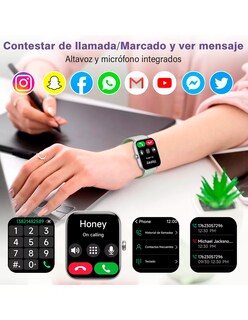Foto 4 | Foto 4 | Reloj Inteligente Id-w19 Petukita Box Pantalla Hd Llamadas Bluetooth Compatible Con Asistente Virtual