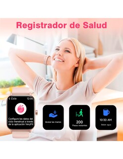 Foto 7 | Foto 7 | Reloj Inteligente Id-w19 Petukita Box Pantalla Hd Llamadas Bluetooth Compatible Con Asistente Virtual