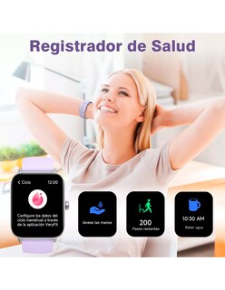 Foto 7 | Foto 7 | Reloj Inteligente Id-w19 Petukita Box Pantalla Hd Llamadas Bluetooth Compatible Con Asistente Virtual