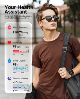 Foto 2 | Foto 2 | Monitor De Presión Arterial Smartwatch Souyie Gtx13 Ppg, 3 Atm, Agua - Venta Internacional.