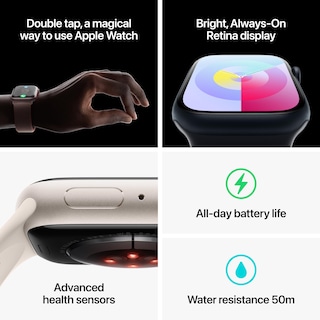Foto 5 | Foto 5 | Apple Watch Series 9 GPS 41 mm Midnight Aluminium - Venta Internacional