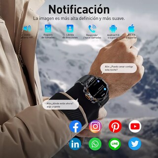 Foto 3 | Foto 3 | Reloj Inteligente Hombre Milita Smartwatch Linterna Deportes Eo Safe Imports Esi-17075 Negro