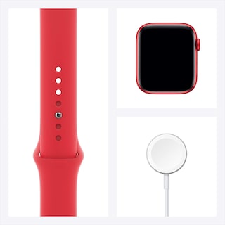 Foto 2 | Foto 2 | Smartwatch Apple Watch Series 6 GPS 44 mm Correa Deportiva Roja - Venta Internacional