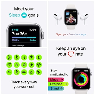 Foto 5 | Foto 5 | Reloj inteligente Apple Watch SE GPS de 44 mm con Caja de Aluminio Plateada Reacondicionado