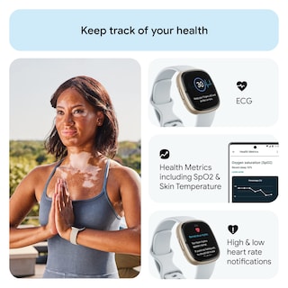 Foto 3 | Foto 3 | Reloj Inteligente Fitbit Sense 2 Advanced Health Blue Mist/pale Gold - Venta Internacional