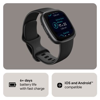 Foto 6 | Foto 6 | Reloj Inteligente Fitbit Versa 4 Reacondicionado, Negro Y Grafito - Venta Internacional.