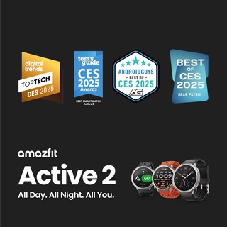 Foto 2 | Foto 2 | Reloj Inteligente Amazfit Active 2 44 Mm, Batería De 10 Días, Negro - Venta Internacional.