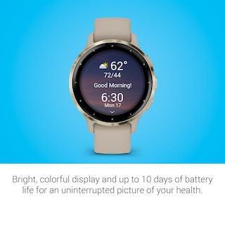Foto 3 | Foto 3 | Reloj Inteligente Garmin Venu 3s Soft Gold Con Carcasa Gris Francés De 41 Mm - Venta Internacional.