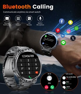 Foto 3 | Foto 3 | Reloj Inteligente Lige Fv6 Para Hombre Con Pantalla De 1,85 Pulgadas Y Batería De 730 Mah - Venta Internacional.