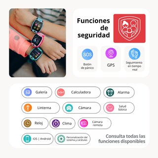 Foto 4 | Foto 4 | Smartwatch Mobest 35 mm con GPS Azul