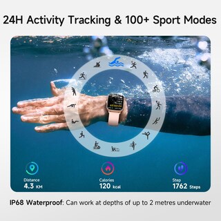 Foto 5 | Foto 5 | Reloj Inteligente Aeac Hd De 1 85 Pulgadas Para Mujer Rastreador De Actividad Física Ip68 - Venta Internacional.