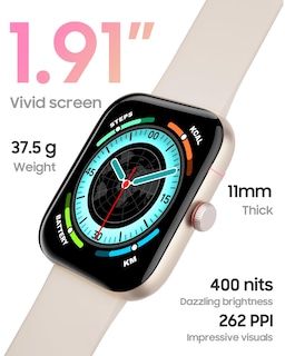 Foto 5 | Foto 5 | Reloj Inteligente Toobur Alexa Con Pantalla Hd Integrada Ip68 De 1 91'' Color Beige - Venta Internacional.