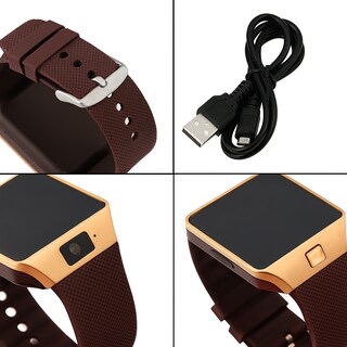 Foto 3 | Foto 3 | Smartwatch Dz09 Reloj Inteligente Dorado Multifunción Pantalla Táctil Bluetooth Cámara Notificaciones