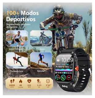 Foto 2 | Foto 2 | Smartwatch Reloj Inteligente Llamadas 1.81 Belug Color Negro