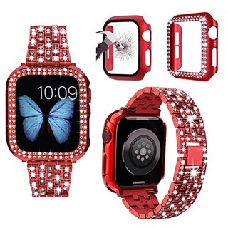 Foto 1 | Foto 1 | Venta Internacional: Compatible Con 3 Paquetes Con Banda Apple Watch + Case 38 Mm 44 Mm 42 Mm 44 Mm 45 Mm, Correa De Metal De D