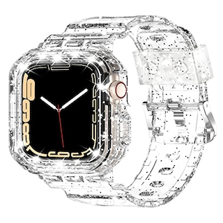 Foto 1 | Foto 1 | Venta Internacional - Xyf Compatible Para Bandas De Apple Watch De Cristal, 45 Mm 44 Mm 42 Mm 41 Mm 44 Mm 38 Mm Con Estuche Par