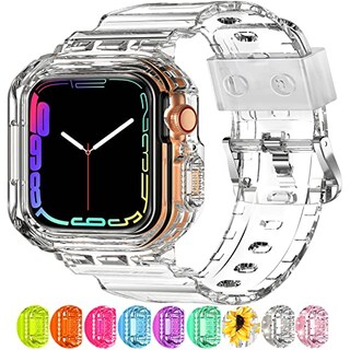Foto 1 | Foto 1 | Venta Internacional - Xyf Compatible Para Bandas De Apple Watch De Cristal Transparente, 45 Mm 44 Mm 42 Mm 41 Mm 44 Mm 38 Mm Co