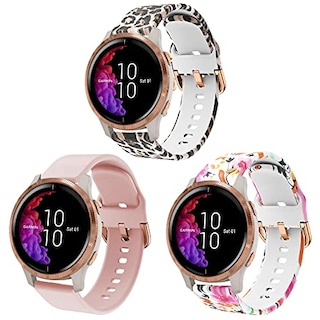 Foto 1 | Foto 1 | Venta Internacional: Bandas Vicrior Compatibles Con Garmin Venu Smart Watch, Banda De Reemplazo Floral De Patrón De Silicona Su