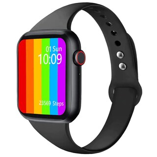 Foto 1 | Foto 1 | Smartwatch Fralugio Reloj Inteligente W26 Full Touch Termómetro Oxímetro y Notificaciones color Negro
