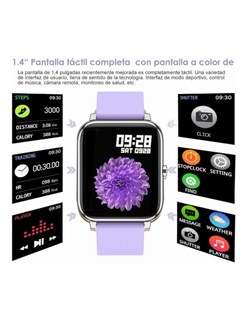 Foto 2 | Foto 2 | Reloj Inteligente Petukita Box P-22 color Púrpura Bluetooth Deportivo