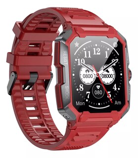 Foto 1 | Foto 1 | Smartwatch Fralugio Ak47 Rough Sport Hr 24hr Spo2 HD Rojo