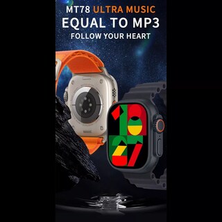 Foto 5 | Foto 5 | Reloj Smartwatch Mt78 Ultra Fralugio Nfc Hr Bp Spo2 Brújula color Naranja