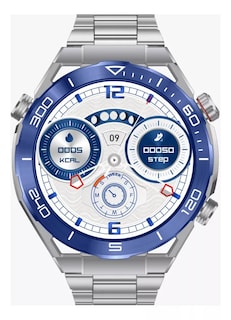 Foto 4 | Foto 4 | Smartwatch Fralugio P9 Ultimate color Plata NFC Brújula HR BP NFC