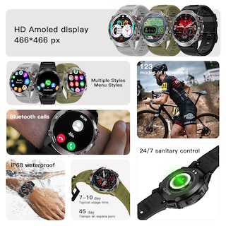 Foto 3 | Foto 3 | Venta Internacional- Reloj Inteligente HK87 1.43 HD para Deportes al Aire Libre