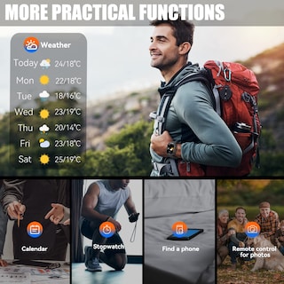 Foto 8 | Foto 8 | Venta Internacional - Reloj Inteligente Eigiis Military Para Hombre Con Pantalla Hd De 1.96 Pulgadas