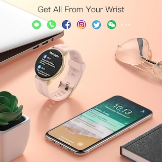 Foto 7 | Foto 7 | Venta Internacional - Reloj Inteligente Agptek para Mujer Ip68 a Prueba de Agua con Pin Android y iOs