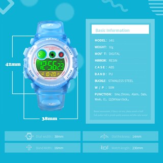 Foto 4 | Foto 4 | Venta Internacional - Reloj Deportivo Digital Meimesu Impermeable Para Niños, Led De 7 Colores