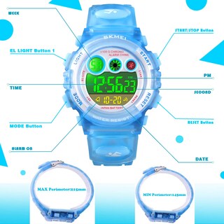 Foto 5 | Foto 5 | Venta Internacional - Reloj Deportivo Digital Meimesu Impermeable Para Niños, Led De 7 Colores