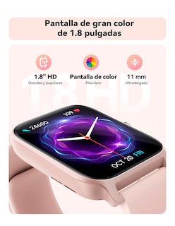 Foto 6 | Foto 6 | Reloj Inteligente Idw13001 Petukita Box Rosa Con Alexa