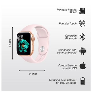 Foto 3 | Foto 3 | Smartwatch I7 Pro Pink Con Pantalla De 1,73 Pulgadas Con Contador De Pasos Y Frecuencia Cardíaca - Venta Internacional.